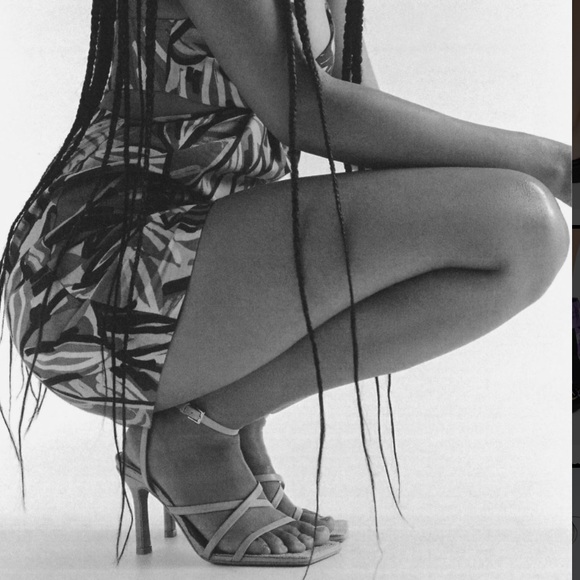 ZARA HEELED LEATHER SANDALS WITH JUTE INSOLE - Picture 15 of 15